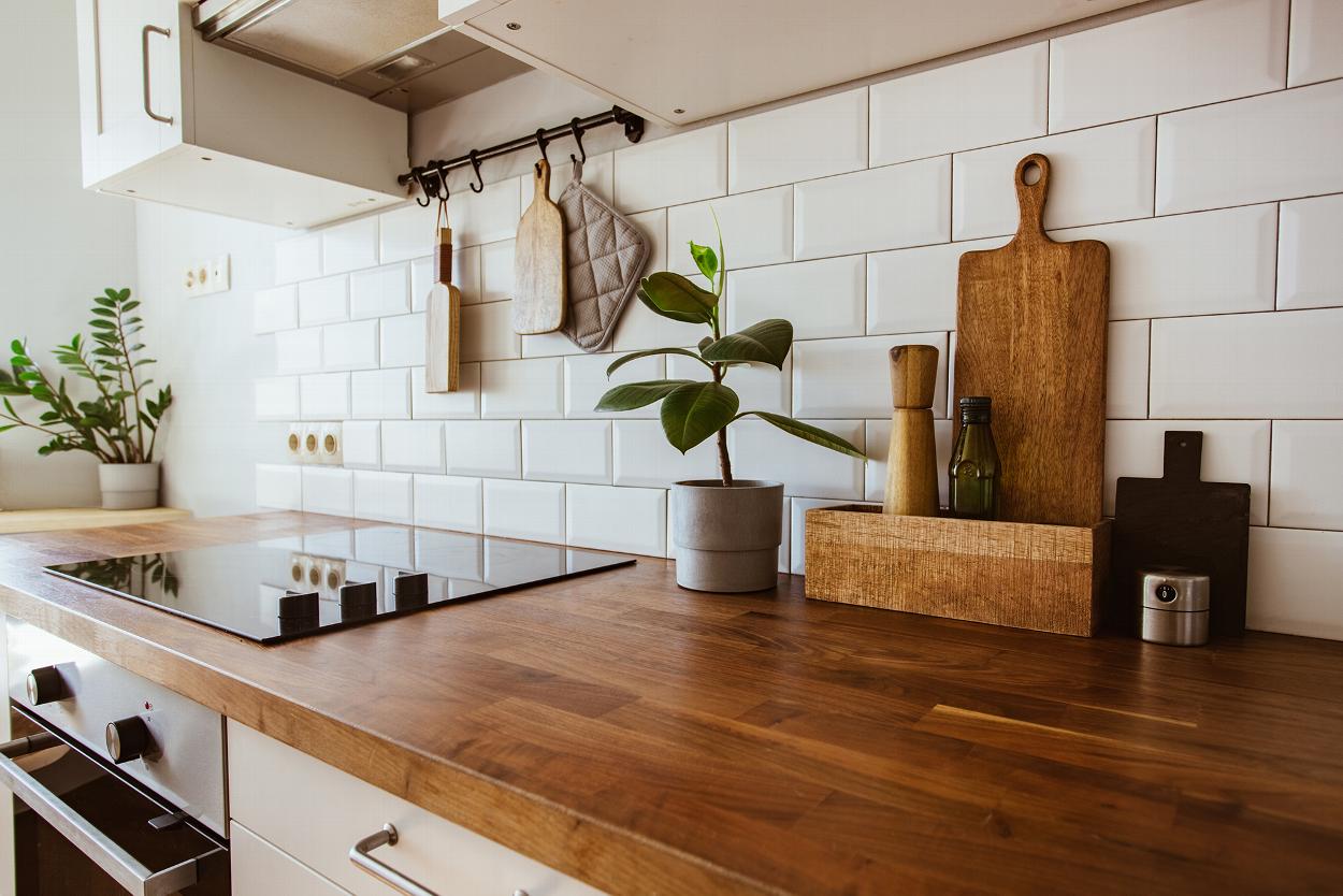 Clean minimal kitchen counter